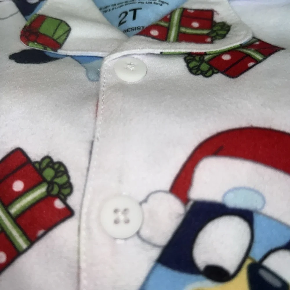 Bluey 2 Piece Holiday Pajama Set | Size 2T | BBC Studios